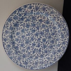 Vtg. 11.5" Blue/White Floral Chintz Plate/Display Quadrifoglio Ceramic